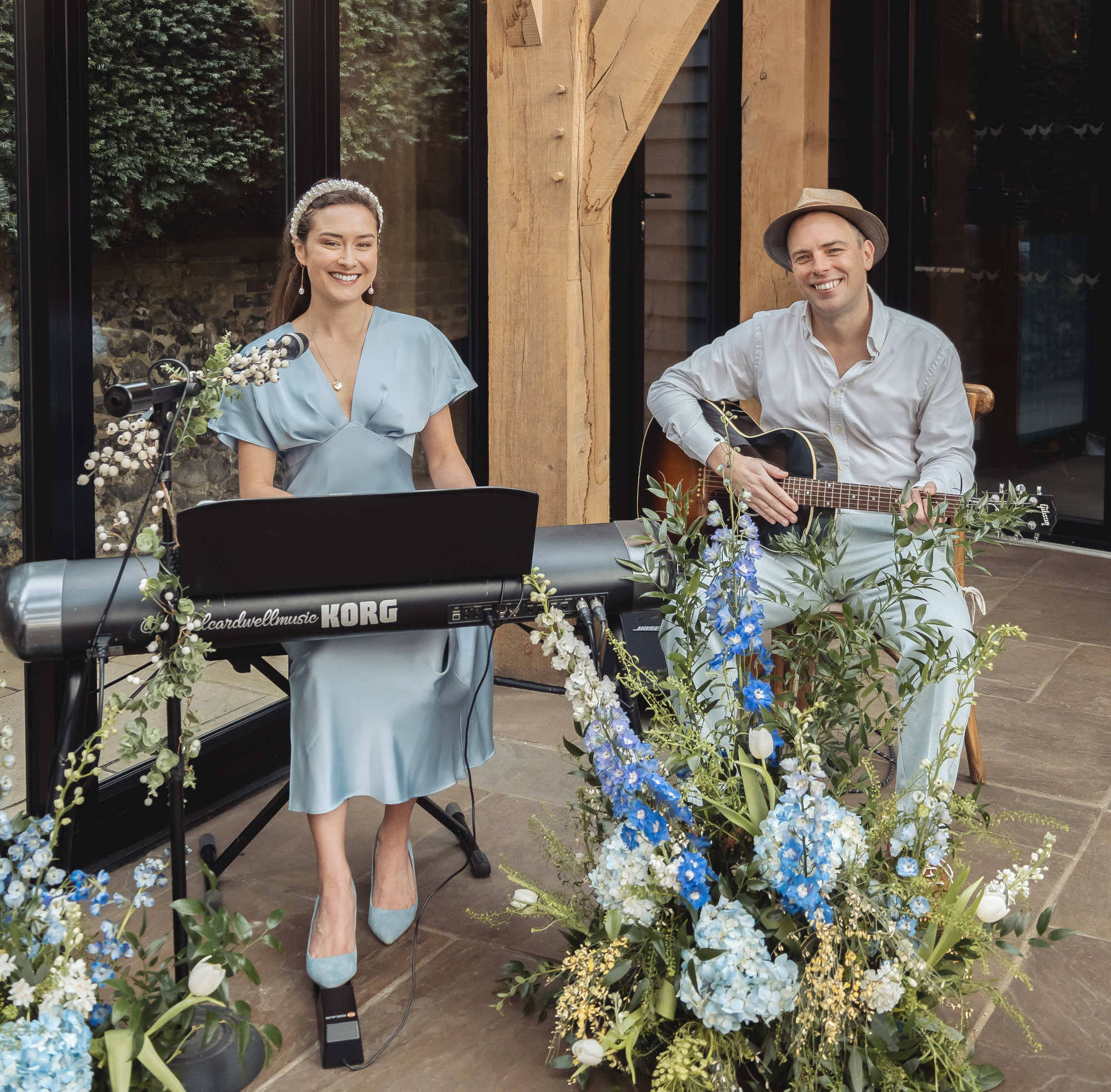 Abigail Cardwell and Chris Kennedy performing as a wedding duo